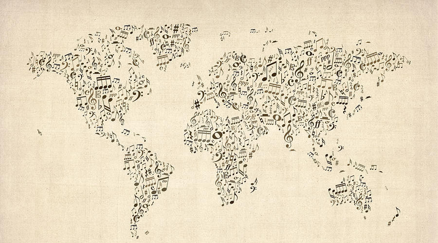 music-notes-map-of-the-world-map-michael-tompsett