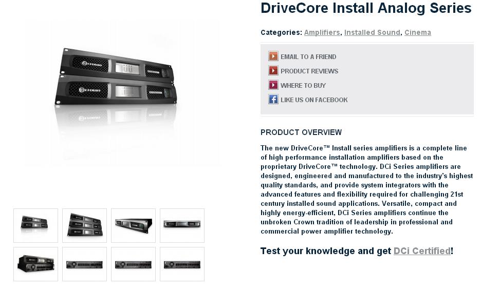 Crown DCi certified