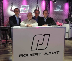 Francois Juliat Director General de Robert Juliat, Bob Gordon Director de A.C.T Lighting, Claus Spreyer Director de Ventas de Robert Juliat y Ben Saltzman Presidente de A.C.T Lighting