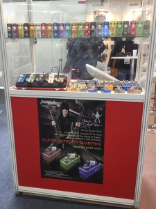 Los pedales MAB Signature en el stand de Aroma Music en Frankfurt