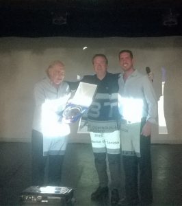 Xavier Ledesma padre e hijo con Luigi Paolini (en el medio)