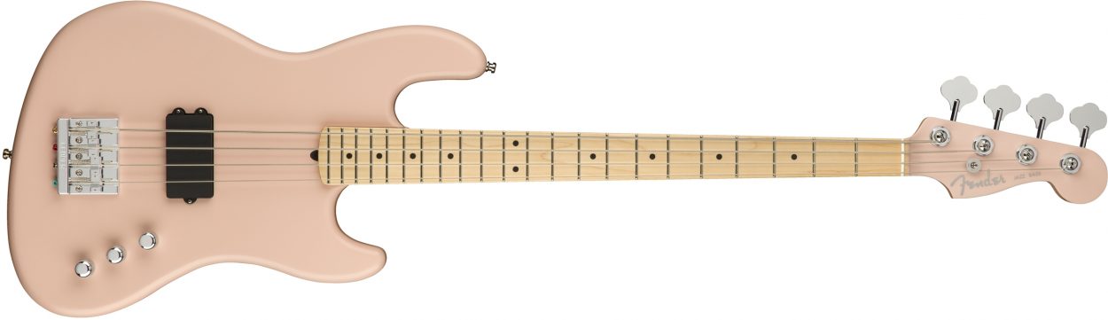 Flea Active Jazz Bass Front Satin Shell Pink