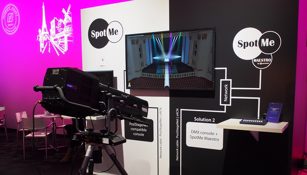 Robert Juliat SpotMe position tracking system for followspots and the new Maestro interface